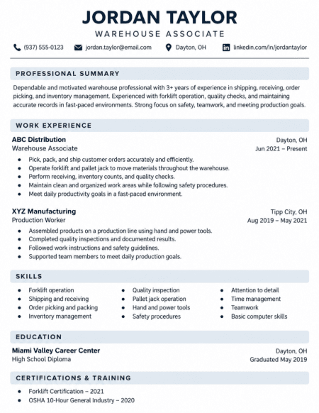 Keep your resume easy to read