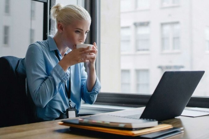 Secretary at work